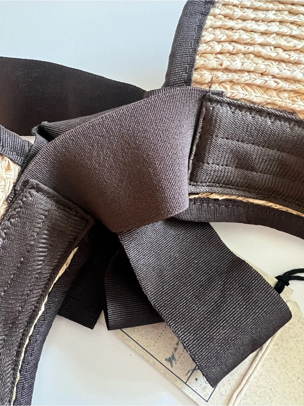 {Catarzi 1910} Brand New Packable Raffia Straw Visor